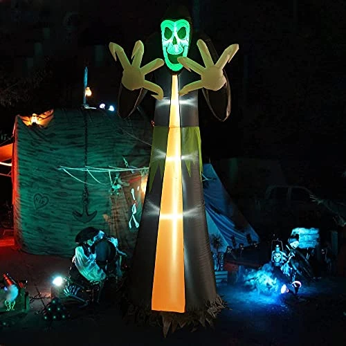 FUNPENY Halloween 9FT Inflatable Grim Reaper Ghost, Blow Up Halloween Decorations For Outdoor Garden Yard Lawn Party Decor 5 FUNPENY Halloween 9FT Inflatable Grim Reaper Ghost, Blow Up Halloween Decorations For Outdoor Garden Yard Lawn Party Decor - Image 5