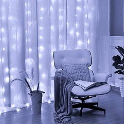 FUNPENY Window Curtain String Lights, 300 LED 8 Lighting Modes Fairy Lights USB Powered, Waterproof Lights For Christmas Bedroom Party Wedding Home Garden Wall Decorations (White) -Funpeny Shop 51NGJNTdkhL