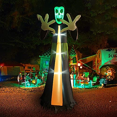 FUNPENY Halloween 9FT Inflatable Grim Reaper Ghost, Blow Up Halloween Decorations For Outdoor Garden Yard Lawn Party Decor 7 FUNPENY Halloween 9FT Inflatable Grim Reaper Ghost, Blow Up Halloween Decorations For Outdoor Garden Yard Lawn Party Decor - Image 7