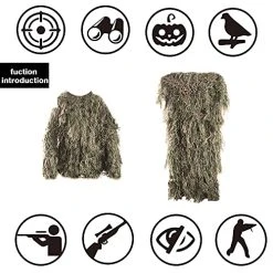 FUNPENY Ghillie Suits For Men, Outdoor Camo Hunting Ghillie Suit Costume Clothings -Funpeny Shop 51QTdXBY2vL