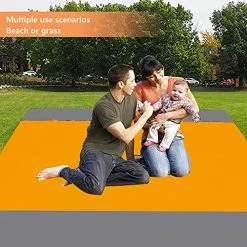 FUNPENY Beach Blanket, Extra Large 79"x83" Waterproof Sandproof Picnic Mat For Outdoor Travel Hiking Holiday Trip Pool Party (Orange) -Funpeny Shop 51SVvlWQvOS