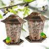 Funpeny Hanging Bird Feeders, 2 Pack Panorama Gazebo Bird Feeders And Garden Decoration For Bird Watchers And Children