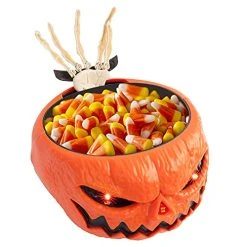 FUNPENY Halloween Candy Bowl, Animated Pumpkin Candy Holder, Lighted Red Eyes And Sound Candy Dish With Motion Activated For Trick-or-Treaters Party -Funpeny Shop 51VM3ap0DSL