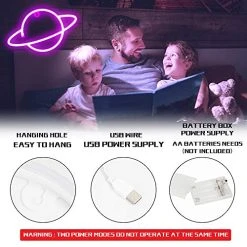 FUNPENY Planet Neon Signs LED Night Lights USB Charging/Battery Operated Neon Wall Lights Ramadan Decorative Lights For Wedding, Birthday Party (Battery Not Included) (Pink Planet- Pink Ring) 9 FUNPENY Planet Neon Signs LED Night Lights USB Charging/Battery Operated Neon Wall Lights Ramadan Decorative Lights For Wedding, Birthday Party (Battery Not Included) (Pink Planet- Pink Ring) -Funpeny Shop 51W3Cn8CRL