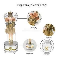 FUNPENY Classic Queen Ballet Dancer Nutcracker, Festive Collectible Nutcracker With Music Box, 12" Tall -Funpeny Shop 51WcPiTwNDL