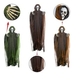 FUNPENY 3 Pack Hanging Ghost Outdoor Halloween Decorations, One 53.2" And Two 43.3" Hanging Skeleton Ghost Reapers For Halloween Haunted House Props Party Supplies Yard Outdoor Indoor Decor 8 FUNPENY 3 Pack Hanging Ghost Outdoor Halloween Decorations, One 53.2" And Two 43.3" Hanging Skeleton Ghost Reapers For Halloween Haunted House Props Party Supplies Yard Outdoor Indoor Decor -Funpeny Shop 51Y2CmApCtL