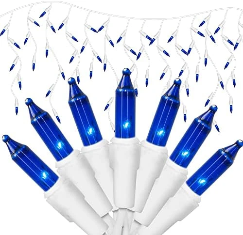 FUNPENY 8.5 FT Christmas Icicle Lights, 150 Count UL Fairy Lights With 27 Drops , White Wire String Light Decorations For Indoor Outdoor Christmas Tree Xmas Party Home Decorations (Blue) 8 FUNPENY 8.5 FT Christmas Icicle Lights, 150 Count UL Fairy Lights With 27 Drops , White Wire String Light Decorations For Indoor Outdoor Christmas Tree Xmas Party Home Decorations (Blue) - Image 8