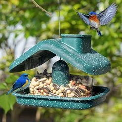 FUNPENY Bird Feeders For Outdoors Hanging, Wild Bird Feeders For Outside Clearance, Yard Lawn Garden Decorations (Green) 9 FUNPENY Bird Feeders For Outdoors Hanging, Wild Bird Feeders For Outside Clearance, Yard Lawn Garden Decorations (Green) -Funpeny Shop 51c1nR79dAS