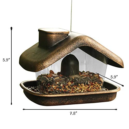 FUNPENY Bird Feeders For Outdoor Hanging, Wild Bird Feeders For Outside Clearance, Yard Lawn Garden Decorations (Copper Red) 5 FUNPENY Bird Feeders For Outdoor Hanging, Wild Bird Feeders For Outside Clearance, Yard Lawn Garden Decorations (Copper Red) - Image 5