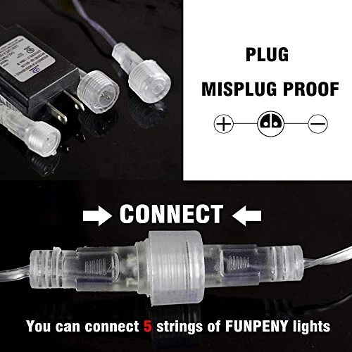 FUNPENY Meteor Shower Rain Lights, 288 LED Christmas Lights Icicle Snow Falling Christmas Lights Outdoor Raindrop Lights, 30cm 8 Tubes Xmas Tree Holiday Decoration (Warm White) 5 FUNPENY Meteor Shower Rain Lights, 288 LED Christmas Lights Icicle Snow Falling Christmas Lights Outdoor Raindrop Lights, 30cm 8 Tubes Xmas Tree Holiday Decoration (Warm White) - Image 5