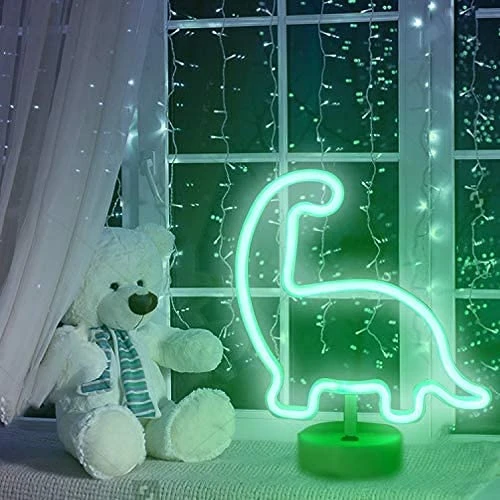 Funpeny Dinosaur Neon Signs, LED Ramadan Festival Dinosaur Neon Lights, Ramadan Decor For Table,Desk,Indoors,Home Bedroom Decorations USB Charging & Battery 2 Funpeny Dinosaur Neon Signs, LED Ramadan Festival Dinosaur Neon Lights, Ramadan Decor For Table,Desk,Indoors,Home Bedroom Decorations USB Charging & Battery - Image 2