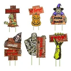 FUNPENY Halloween 6 Pcs Yard Signs With Stakes, Outdoor Waterproof Zombie Pumpkin Witch Party Garden Lawn Decorations Supplies 13 FUNPENY Halloween 6 Pcs Yard Signs With Stakes, Outdoor Waterproof Zombie Pumpkin Witch Party Garden Lawn Decorations Supplies -Funpeny Shop 51dWeeqaCnL