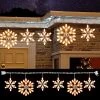 FUNPENY 8.5 FT Snowflake String Lights With 6 Drops, 100 Lights Connectable Christmas Icicle Lights Plug In, Fairy Curtain Lights For Outdoor Indoor Xmas Home Party Wedding Decorations (Warm White)