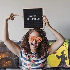 FUNPENY Halloween Decoration, Set Of 4 Halloween Pillow Covers 18 X 18 Inch Halloween Cushion Covers For Halloween (Inserts Are Not Include) (Green) -Funpeny Shop 51jOBfMHJhL