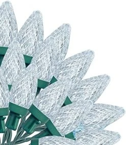 FUNPENY 50 LED C9 Christmas Lights Outdoor, 24.5 FT Extendable Waterproof Fairy String Light Green Wire For Xmas Indoor Patio Tree Party Holidy Wedding House Decorations (Multi-Colored) -Funpeny Shop 51l04KLHCkL. AC