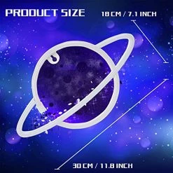 FUNPENY Planet Neon Signs LED Night Lights USB Charging/Battery Operated Wall Lights Neon Ramadan Decorative Lights For Wedding, Birthday Party (Battery Not Included) (Blue Planet- Blue Ring) 8 FUNPENY Planet Neon Signs LED Night Lights USB Charging/Battery Operated Wall Lights Neon Ramadan Decorative Lights For Wedding, Birthday Party (Battery Not Included) (Blue Planet- Blue Ring) -Funpeny Shop 51oq0pcvq0L