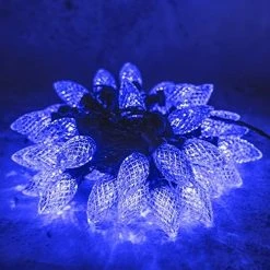 FUNPENY C9 Christmas String Lights, 50 LED 33ft Outdoor Fairy Lights Extendable Green Wire String Lights For Patio Xmas Tree Wedding Party House Decoration (White) -Funpeny Shop 51oy9kswVWL. AC