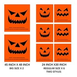FUNPENY 8 Pack Halloween Pumpkin Leaf Bags, Jack O Lantern Fall Trash Leaf Lawn Bags For Leaves Decorations Outdoor Yard Garden Decor, Set Of 8 (2 Large And 6 Small) 9 FUNPENY 8 Pack Halloween Pumpkin Leaf Bags, Jack O Lantern Fall Trash Leaf Lawn Bags For Leaves Decorations Outdoor Yard Garden Decor, Set Of 8 (2 Large And 6 Small) -Funpeny Shop 51pKREqWSL