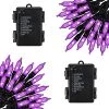FUNPENY Halloween 50 LED Clear Mini String Lights, 16 FT Battery Operated Waterproof Fairy Lights With 8 Lighting Modes, Halloween Decorations For Indoor Outdoor Garden Party(Purple,2 Pack)