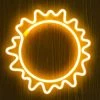 FUNPENY Sun Neon Signs LED Night Lights USB Charging/Battery Operated Neon Wall Lights Ramadan Decorative Lights For Wedding, Birthday Party (Battery Not Included) (Party Yellow)