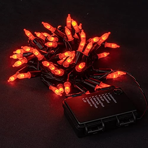 FUNPENY 50 LED Halloween Lights, 16 FT Mini String Light With 8 Modes, Waterproof Tree Lights For Outdoor Indoor Patio Garden Party Wedding Halloween Decorations (Orange, 2) 4 FUNPENY 50 LED Halloween Lights, 16 FT Mini String Light With 8 Modes, Waterproof Tree Lights For Outdoor Indoor Patio Garden Party Wedding Halloween Decorations (Orange, 2) - Image 4