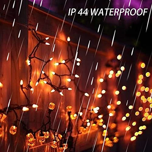 FUNPENY 50 LED Halloween Lights, 16 FT Mini String Light With 8 Modes, Waterproof Tree Lights For Outdoor Indoor Patio Garden Party Wedding Halloween Decorations (Orange, 2) 5 FUNPENY 50 LED Halloween Lights, 16 FT Mini String Light With 8 Modes, Waterproof Tree Lights For Outdoor Indoor Patio Garden Party Wedding Halloween Decorations (Orange, 2) - Image 5