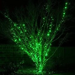 FUNPENY 85 FT 240 LED St. Patrick's Day String Lights, Waterproof Extendable Green Wire Fairy String Lights Plug In, 8 Modes Christmas Indoor Outdoor Yard Garden Wedding Party Decorations (Green) -Funpeny Shop 51suhLiB9XL