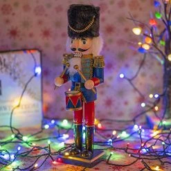 FUNPENY 14" Christmas Decorative Nutcracker, Handmade Wooden Glittery Guard In Blue Traditional Uniform, Figures Soldier Toy Present, Festive Collectible Nutcracker Tabletop Christmas Decorations 17 FUNPENY 14" Christmas Decorative Nutcracker, Handmade Wooden Glittery Guard In Blue Traditional Uniform, Figures Soldier Toy Present, Festive Collectible Nutcracker Tabletop Christmas Decorations -Funpeny Shop 51tEDMA9KqL
