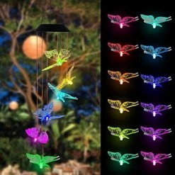 FUNPENY Solar Wind Chimes, Set Of 2 LED Solar Hanging Butterfly & Hummingbird Lights Outdoor Waterproof Mobile Wind Chime For Home, Garden, Yard Decoration, Gifts For Kids 11 FUNPENY Solar Wind Chimes, Set Of 2 LED Solar Hanging Butterfly & Hummingbird Lights Outdoor Waterproof Mobile Wind Chime For Home, Garden, Yard Decoration, Gifts For Kids -Funpeny Shop 51tEjHBaMuL 1