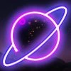 FUNPENY Planet Neon Signs LED Night Lights USB Charging/Battery Operated Neon Wall Lights Ramadan Decorative Lights For Wedding, Birthday Party (Battery Not Included) (Pink Planet- Blue Ring)