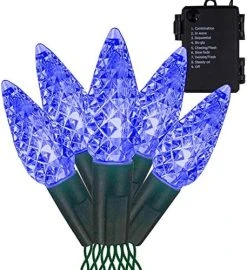 FUNPENY C6 Battery Operated Christmas Lights, 50 LED 17ft Christmas String Lights With 8 Modes, Christmas Decorations For Indoor Outdoor Xmas Tree Wedding Holiday, Blue 16 FUNPENY C6 Battery Operated Christmas Lights, 50 LED 17ft Christmas String Lights With 8 Modes, Christmas Decorations For Indoor Outdoor Xmas Tree Wedding Holiday, Blue -Funpeny Shop 51vRhIOxNQL. AC