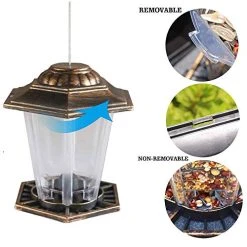 FUNPENY Hanging Wild Bird Feeder, Panorama Gazebo Bird Feeders And Garden Decoration For Bird Watchers And Children (1 Pack) -Funpeny Shop 51woiQpHalL