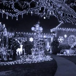 FUNPENY 300 LED Indoor String Lights, 100 FT Plug In Waterproof String Lights With 8 Modes For Halloween Thanksgiving Christmas Garden Decoration, Indoor And Outdoor Decorations (White) -Funpeny Shop 51xYXK4stmL