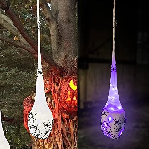 FUNPENY 3.2FT Halloween Decoration Hanging Light Up Spider Egg Sacs 3 Packs, Gift For Halloween Party Favors Games, Sacks Props For Halloween, Birthday Indoor Outdoor Decor (Purple) 4 FUNPENY 3.2FT Halloween Decoration Hanging Light Up Spider Egg Sacs 3 Packs, Gift For Halloween Party Favors Games, Sacks Props For Halloween, Birthday Indoor Outdoor Decor (Purple) - Image 4
