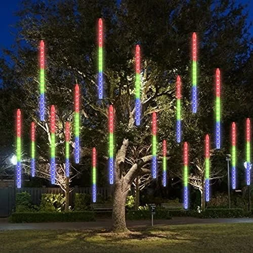FUNPENY Meteor Shower Rain Lights, 288 LED Christmas Lights Icicle Snow Falling Christmas Lights Outdoor Raindrop Lights, 30cm 8 Tubes Xmas Tree Holiday Decoration (Warm White) 9 FUNPENY Meteor Shower Rain Lights, 288 LED Christmas Lights Icicle Snow Falling Christmas Lights Outdoor Raindrop Lights, 30cm 8 Tubes Xmas Tree Holiday Decoration (Warm White) - Image 9