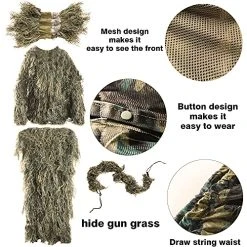 FUNPENY Ghillie Suits For Men, Outdoor Camo Hunting Ghillie Suit Costume Clothings -Funpeny Shop 61430CAPgLL
