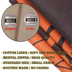 FUNPENY Halloween Decoration, Set Of 4 Halloween Pillow Covers 18 X 18 Inch Spirder Web Jack-O-Lantern Cushion Covers For Halloween (Inserts Are Not Include) -Funpeny Shop 616B54AoGiL