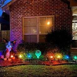 FUNPENY C9 Christmas Lights Outdoor With Pathway Marker Stakes, Multicolored Connectable 6.5 FT Waterproof String Lights Christmas Decorations For Outside Yard Xmas Holiday Party Decor, 5 Lights 13 FUNPENY C9 Christmas Lights Outdoor With Pathway Marker Stakes, Multicolored Connectable 6.5 FT Waterproof String Lights Christmas Decorations For Outside Yard Xmas Holiday Party Decor, 5 Lights -Funpeny Shop 616HhKm1x4L