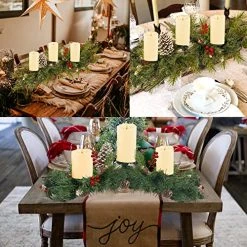 FUNPENY Christmas Centerpiece, Artificial 3 Candle Holders With Red Berries Pine Cone, 28 Inch Candlestick With Steel Base Tabletop Display Table Kitchen Party Christmas Decorations -Funpeny Shop 618SvRzfnkL