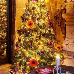 FUNPENY Christmas Indoor Outdoor Decorative String Lights, 300 LED 8 Modes Waterproof White Wire Fairy Light For Christmas Party Wedding Garden Home Decoration (Warm White & Multicolr) -Funpeny Shop 61B1LPJV66L