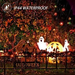 FUNPENY 200 LED Halloween Mini String Lights, 66 FT 8 Modes Waterproof Fairy Lights, Halloween Decorations For Indoor Outdoor Garden Party Decor (Orange) -Funpeny Shop 61BKtvGWybL