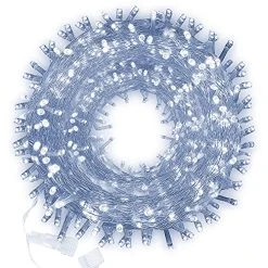 FUNPENY 300 LED Indoor String Lights, 100 FT Plug In Waterproof String Lights With 8 Modes For Halloween Thanksgiving Christmas Garden Decoration, Indoor And Outdoor Decorations (White)