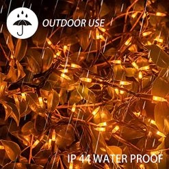 FUNPENY Orange Halloween Mini String Lights, 33FT 150 Count Halloween Decorations For Indoor Outdoor Home Party Garden Yard Decor -Funpeny Shop 61Jz7ijNCSL
