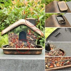 FUNPENY Bird Feeders For Outdoor Hanging, Wild Bird Feeders For Outside Clearance, Yard Lawn Garden Decorations (Copper Red) 7 FUNPENY Bird Feeders For Outdoor Hanging, Wild Bird Feeders For Outside Clearance, Yard Lawn Garden Decorations (Copper Red) -Funpeny Shop 61K7ngbfevL