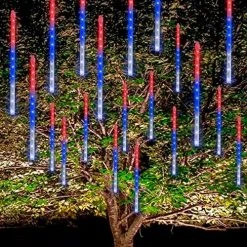 FUNPENY Meteor Shower Rain Lights, 288 LED Christmas Lights Icicle Snow Falling Christmas Lights Outdoor Raindrop Lights, 30cm 8 Tubes Xmas Tree Holiday Decoration (Warm White) 21 FUNPENY Meteor Shower Rain Lights, 288 LED Christmas Lights Icicle Snow Falling Christmas Lights Outdoor Raindrop Lights, 30cm 8 Tubes Xmas Tree Holiday Decoration (Warm White) -Funpeny Shop 61PjMgLhSL. AC