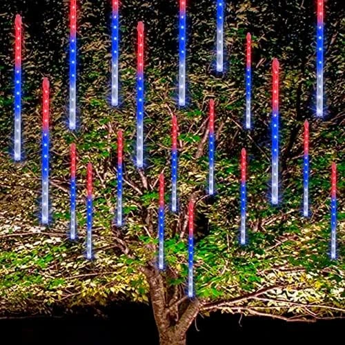 FUNPENY Meteor Shower Rain Lights, 288 LED Christmas Lights Icicle Snow Falling Christmas Lights Outdoor Raindrop Lights, 30cm 8 Tubes Xmas Tree Holiday Decoration (Warm White) 10 FUNPENY Meteor Shower Rain Lights, 288 LED Christmas Lights Icicle Snow Falling Christmas Lights Outdoor Raindrop Lights, 30cm 8 Tubes Xmas Tree Holiday Decoration (Warm White) - Image 10