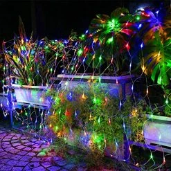 FUNPENY Christmas Net Lights, 12ft X 5ft 360 LED Mesh Decor With 8 Modes Waterproof Connectable Xmas Decorations For Outdoor Outside Bushes Yard Lawn Patio Tree Garden Party (Multi Colored) -Funpeny Shop 61TpEUq8GPL