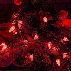 FUNPENY C6 Christmas Lights, 100 LED 33 FT Fairy Lights With 8 Modes Lights Outdoor Extendable Waterproof String Lights For Indoor Xmas Tree Wedding Patio Party Holiday Decorations (Red) 15 FUNPENY C6 Christmas Lights, 100 LED 33 FT Fairy Lights With 8 Modes Lights Outdoor Extendable Waterproof String Lights For Indoor Xmas Tree Wedding Patio Party Holiday Decorations (Red) -Funpeny Shop 61UhrQkoOkL