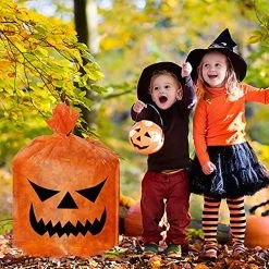 FUNPENY 8 Pack Halloween Pumpkin Leaf Bags, Jack O Lantern Fall Trash Leaf Lawn Bags For Leaves Decorations Outdoor Yard Garden Decor, Set Of 8 (2 Large And 6 Small) 13 FUNPENY 8 Pack Halloween Pumpkin Leaf Bags, Jack O Lantern Fall Trash Leaf Lawn Bags For Leaves Decorations Outdoor Yard Garden Decor, Set Of 8 (2 Large And 6 Small) -Funpeny Shop 61X2D2pxo9L