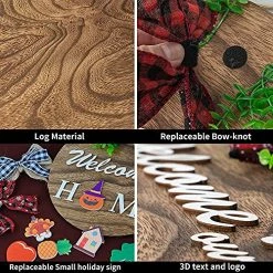 FUNPENY Hanging Rustic Fall Wreaths Decorations For Front Door Outside, Welcome Signs For Wall Halloween Thanksgiving Christams Decor -Funpeny Shop 61b0aEt1XGL